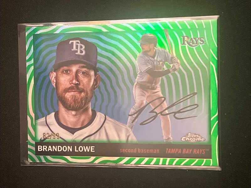 2025 Topps Chrome Platinum Anniversary - Brandon Lowe Green Vibrations /99 Rays