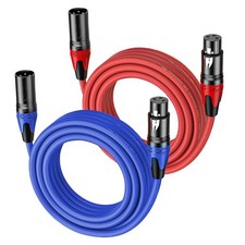 Seefeful XLR Cables 25 FT 2 Pack, XLR Male to XLR Female Cable, Professional ...