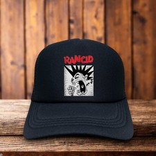 Rancid Mens Trucker Hat Black Snapback 90s Ska Punk Rock Berkeley CA Cap