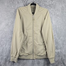 ALLSAINTS Bomber Jacket Mens Size Medium Tan Waylan Lightweight Zip Up Casual