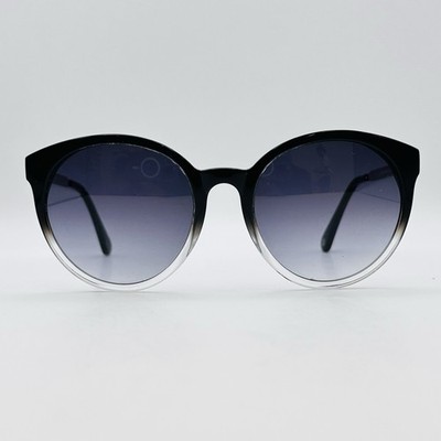 Funk food Sonnenbrille Damen rund schwarz transparent we feed your face NEU