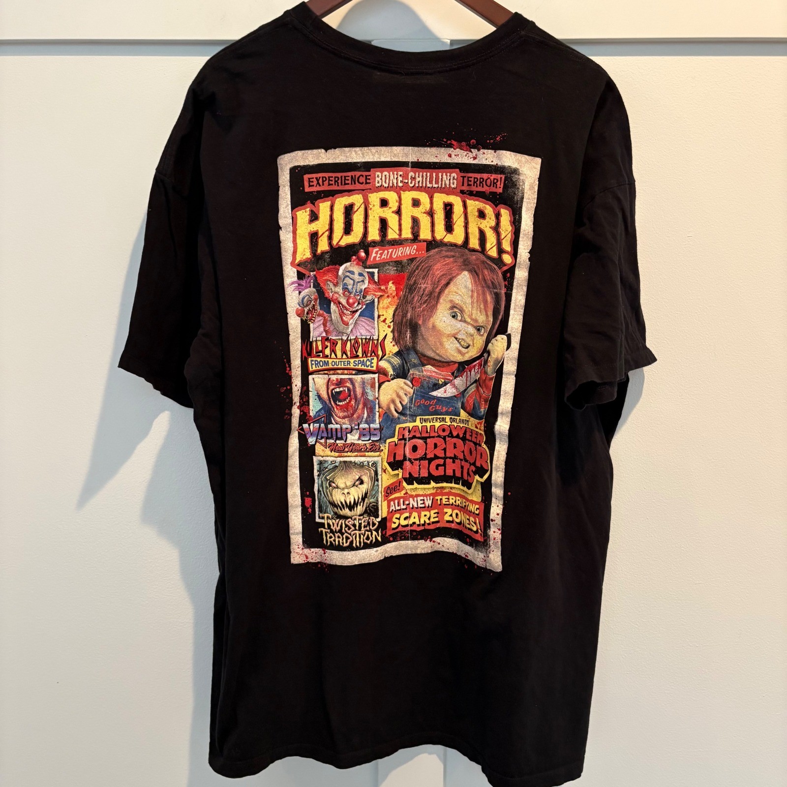 Universal orlando halloween horror nights 2018 chucky killer klowns t shirt 3xl