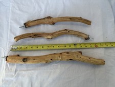 Bird Parrot Cage 3 Perch Set Manzanita Wood Branches 17" 14" and 13" aprox.