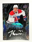 2020-21 UD Black Lustrous Rookies JAKE EVANS 170/299 Auto Card# LS-JE