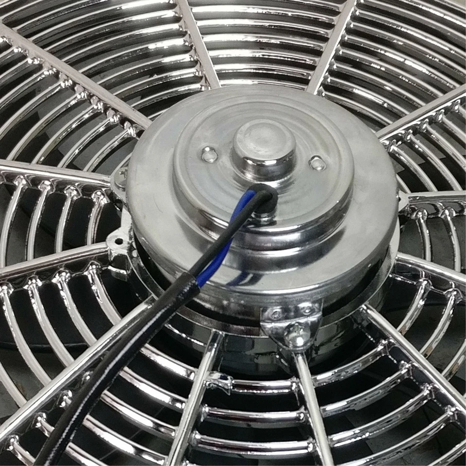 Chevrolet P10 1980 16 pulgadas cromo radiador ventilador s hoja 120 W 3000 cfm refrigeración Foto 4 de 4