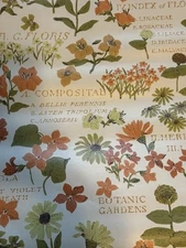 Vintage 70's Flower Textured Double Roll + 1/4 Pre-Pasted Wallpaper Orange Green
