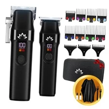  Professional Hair Clippers and Trimmer Set for Men - Cordless Haircut Kit 