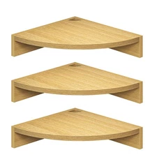Corner Shelf Wall Mount, Wood Floating Corner Shelves, Corner Wall Shelf for ...