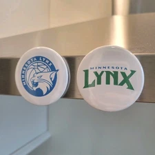 Minnesota Lynx Magnet Set of 2 WNBA Fridge Auto Circle Logo Tailgate New 🏀