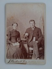 CABINET CARD: Couple Fashion: J Weston & Son: St Leonards-on-Sea