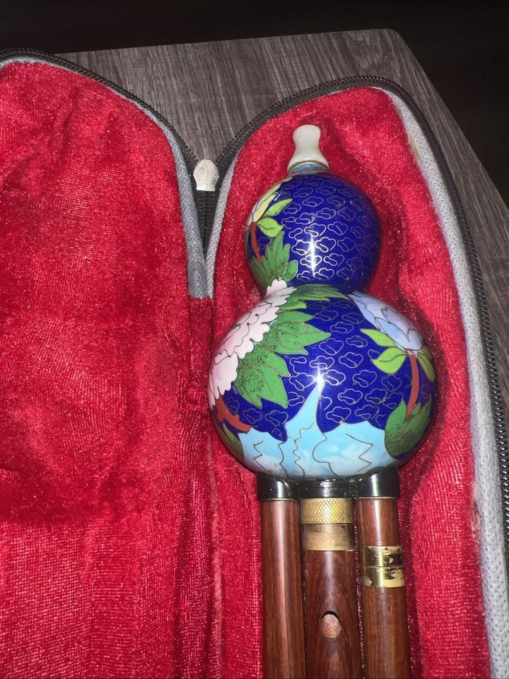 Ébano Cloisonne 3 Octavas Hulusi Flauta Viento de Madera + Estuche Foto 3 de 4
