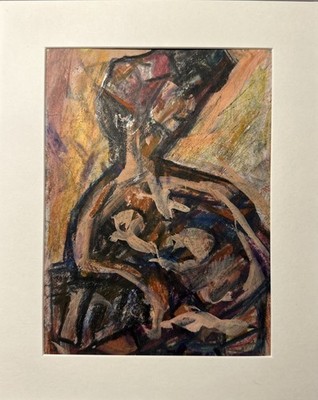 Arthur Degner (1888-1972) Kubistischer  Halbakt  1920, MT, sig., verso: Bildnis