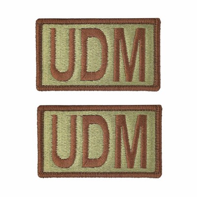USAF Air Force Patch: UDM Letters OCP with hook