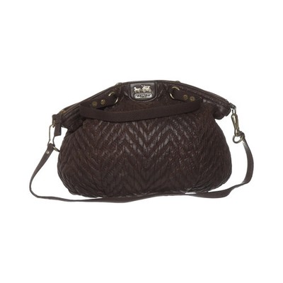 Coach, Umhängetasche, Madison Chevron Nylon Sophia Satchel, Damen, Leder #dJL