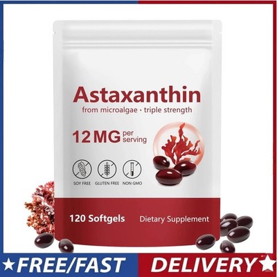 Astaxanthin 12 mg, 120 Kapseln, natürlich, 120 Stück (1er-Packung)