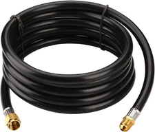 WADEO 12FT Propane Extension Hose with 3/8 inch Female Black, Gold, Silver 