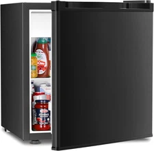 Antarctic Star Compact Refrigerator Mini Fridge with Freezer, Single Reversible