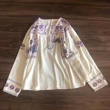 Isabel Marant toile Flower Embroidered Tunic Blouse