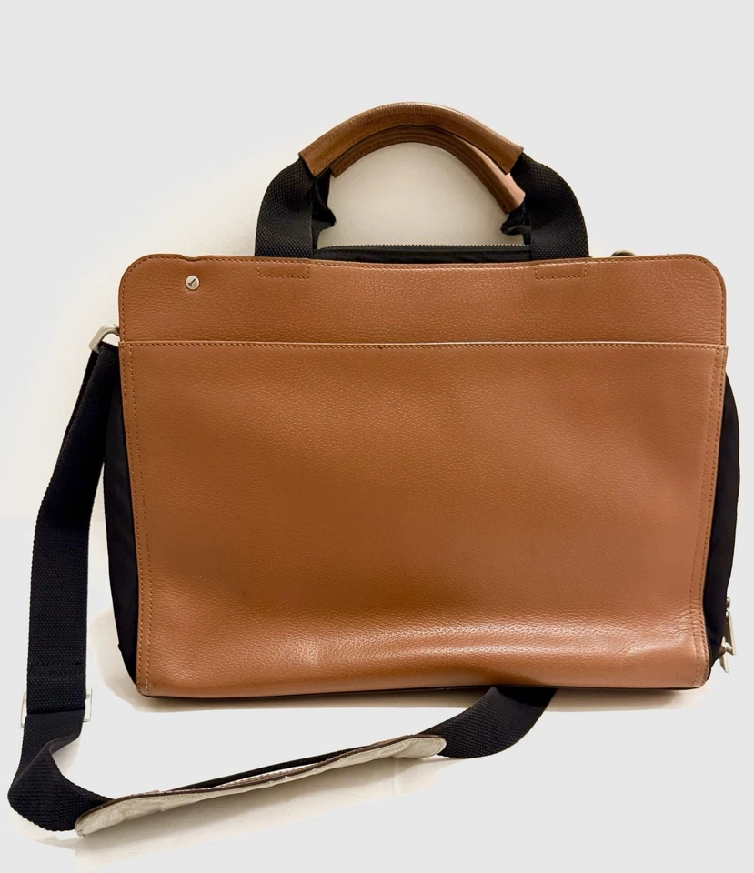 Maletín de cuero genuino Jack Spade Split marrón Foto 2 de 4