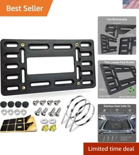 Universal Front License Plate Bracket Holder Kit - Durable & Rustproof Design