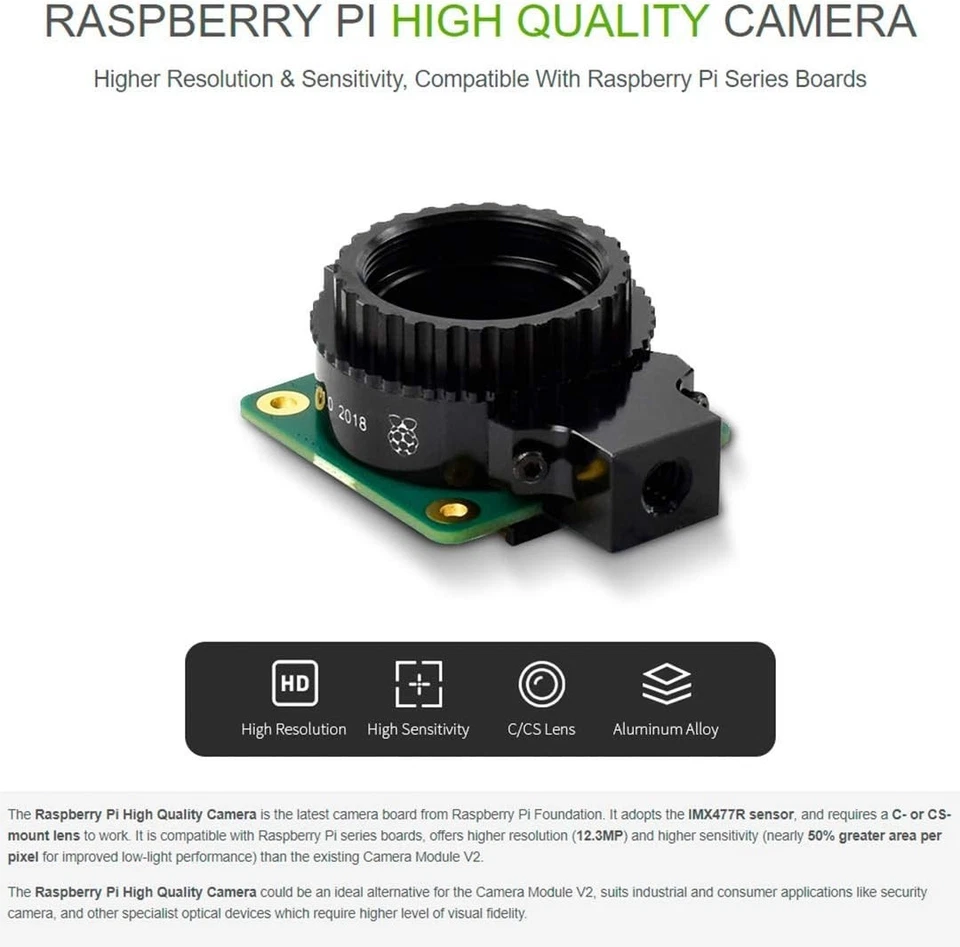 Versatile 12.3MP Camera Module for Raspberry Pi with Comprehensive Kit Included - Image 4 of 4