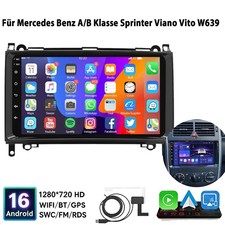 Für 2003-2012 Mercedes-Benz Viano Vito W639 Carplay Autoradio Android16 DAB NAVI Für 2003-2012 Mercedes-Benz Viano Vito W639 Carplay Autoradio Android16 DAB NAVI