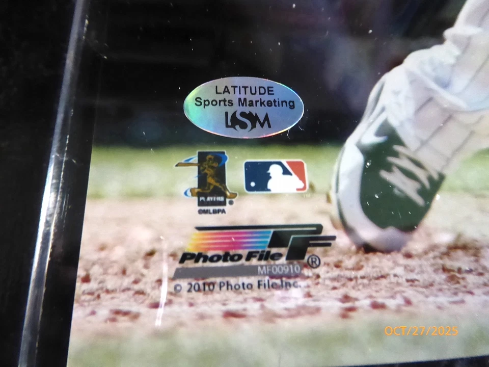 Placa fotográfica ASSINADA Troy Tulowitzki 8x10 certificado de autenticidade Latitude Sports Marketing (LSM) - Imagem 4 de 4