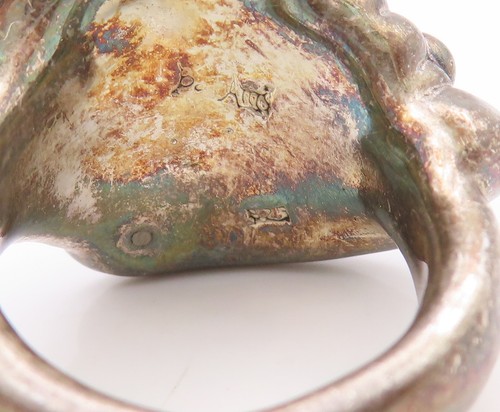925 Sterling Silver Vintage Ring BAT AMI Pomegranate Seed Cluster  Sz 8  RG33667 - Picture 6 of 8