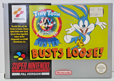Tiny Toon Adventures: Buster Busts Loose! - Super Nintendo / SNES - PAL - CiB