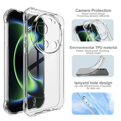 IMAK For XiaoMi 17 Ultra, Shockproof 4 Airbags Soft Rubber Clear Case Cover