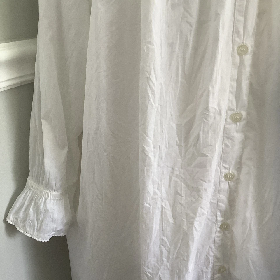 Vestido de Noche Gilligan & O'Malley XL Algodón Bordado Encaje Volantes Pradera Foto 4 de 4