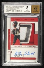 2021 National Treasures Collegiate 150th Logo 2/5 Tutu Atwell BGS 8 Auto 0v39