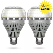 2 pcs LED Light Bulb 250W Equiv. 27W 3500lm 5000K Clear White E26 Energy Saving