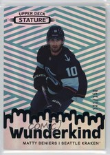 2022-23 Upper Deck Stature Wunderkind Green 121/150 Matty Beniers #W-24 vs3