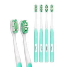 Lindo Ultrafine Toothbrush - for Sensitive Gums 4 Count Pack of 1 , Green