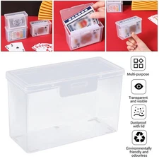 1-20Pack Clear Plastic Trading Card Storage Box Holder Playing Game Cards Case