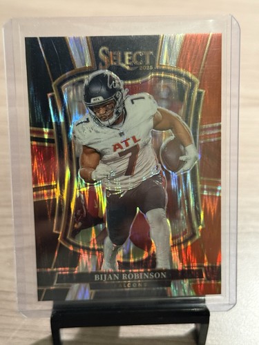 2025 Panini Select - Premier Level Bijan Robinson #148 Black & Red Shock Prizm