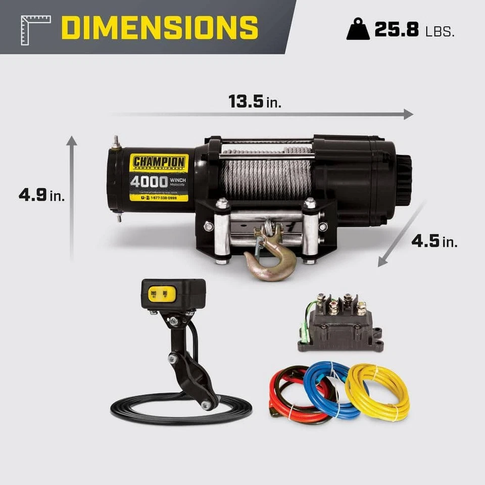 4000 libras. Kit de cabrestante ATV/UTV-14001 Foto 3 de 4