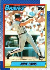 Jody Davis Atlanta Braves 453 Topps 1990 Baseball Card
