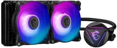 MSI MAG CRLQD 240mm AiO Wasserkühlung 2x120mm Lüfter RGB Aluminium Heizkörper 42