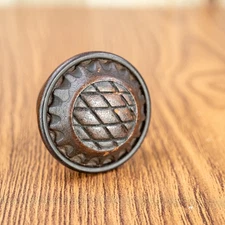 Vintage Radio Knob 1pc  1930's Deco Hardwood 1/4" Opening w/ Set Screw