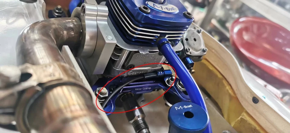 Alloy Throttle Stopper Support Arm / Cable for Gas Petrol Engine RC Model Boat - Image 3 of 4