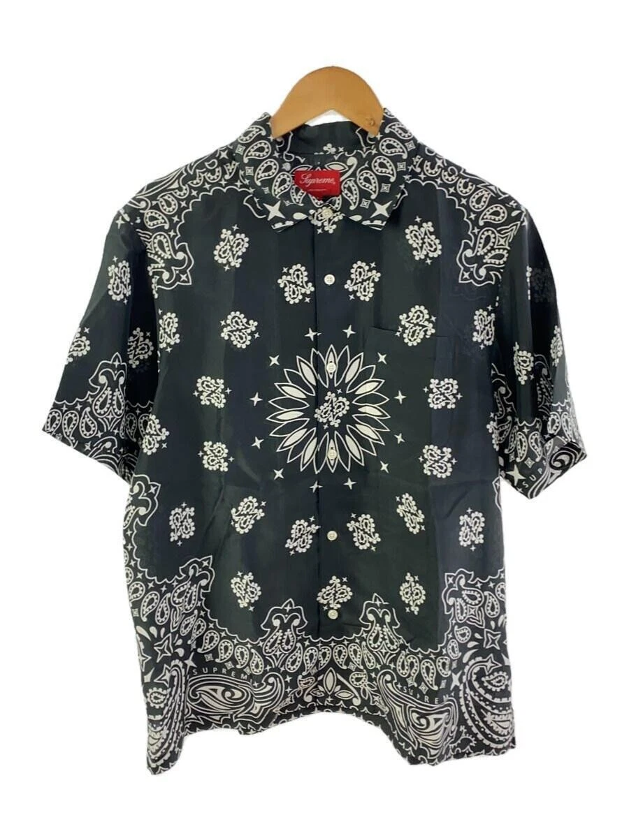Chemise à manches courtes Supreme/M/Soie/Noir/Paisley/