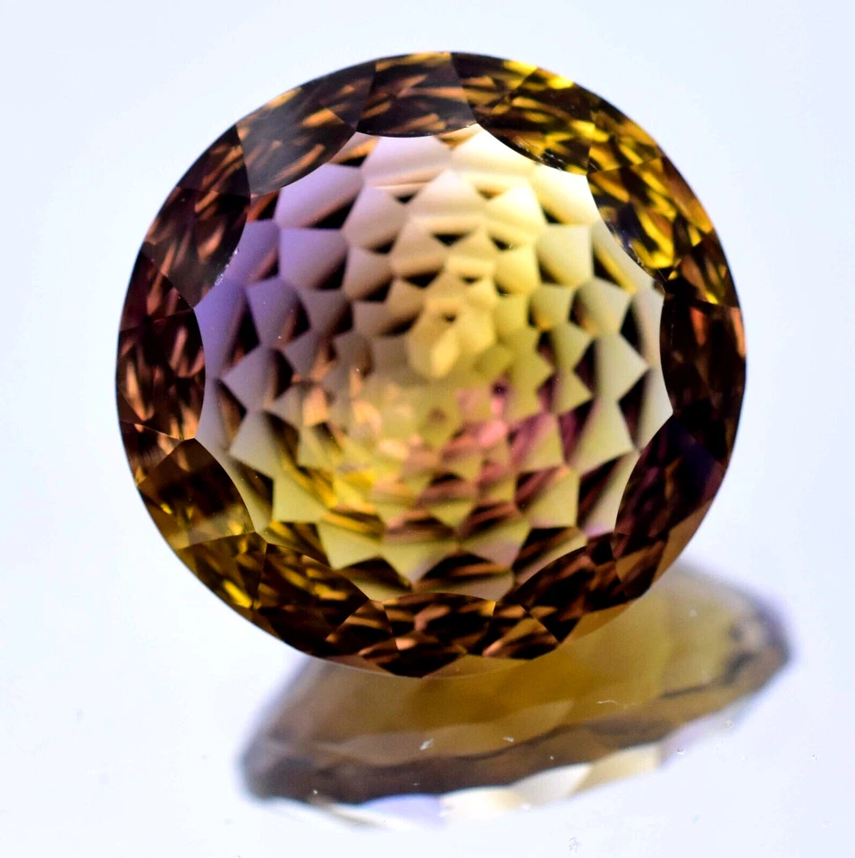 Flawless Natural Bi-Color Ametrine 24.75 Ct Round Certified Untreated Gemstone - Image 2 of 4