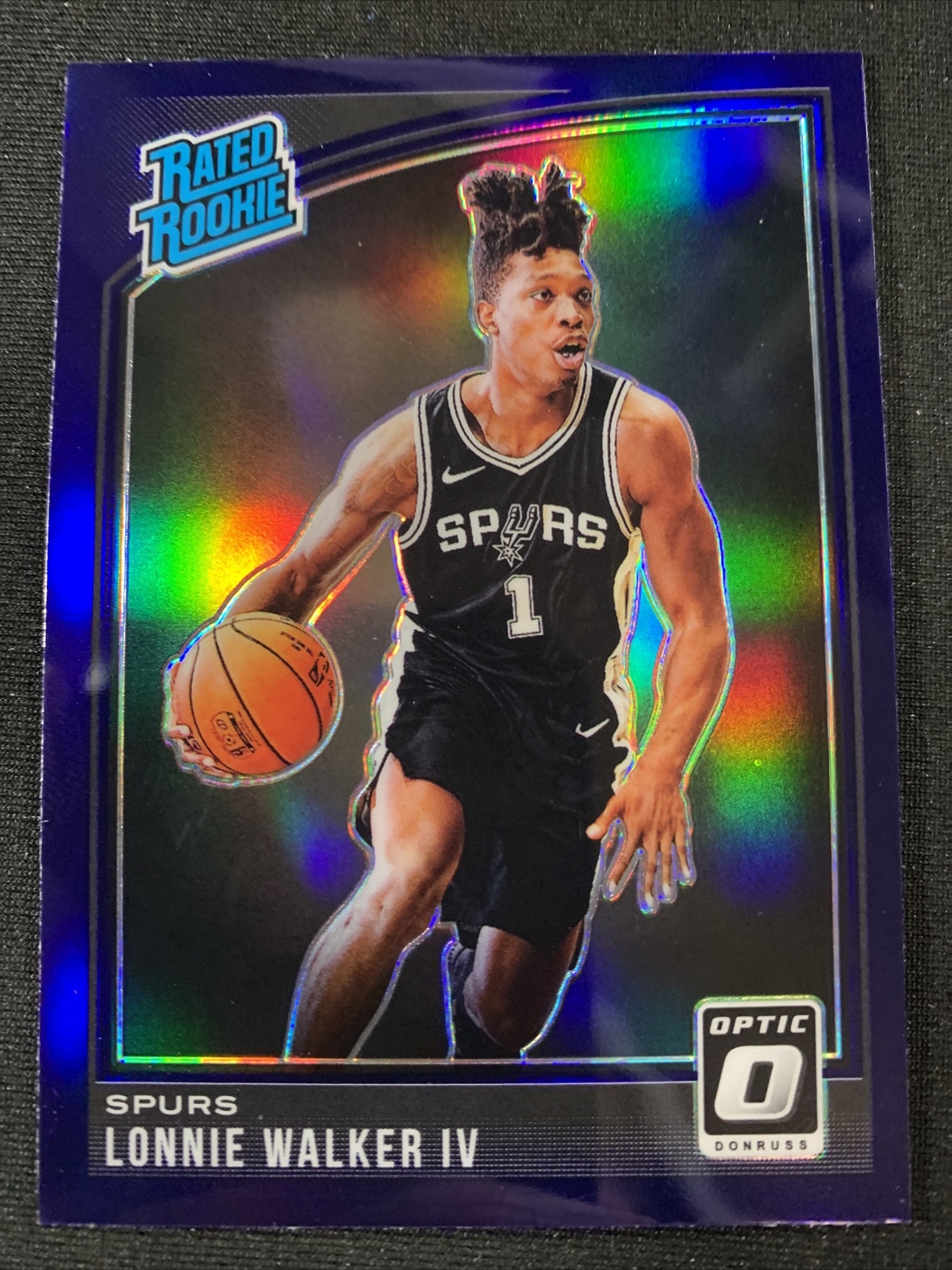 Lonnie Walker IV 2018-19 Donruss Optic PURPLE HOLO PRIZM Rookie Card RC #174