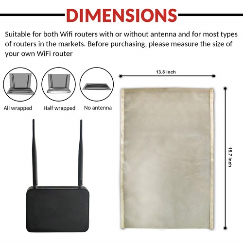 WiFi Router Cover EMF Radiation Protection Shielding RF Cover Guard Blocking 5G - Picture 2 of 5