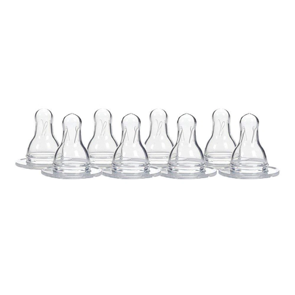 Dr Browns 8 Count Level 3 Silicone Nipples for Standard Baby Bottles
