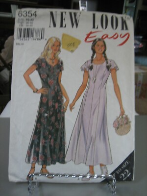new look ladies dress patterns 6354 Misses Fitted Flared Pattern - Size 10-22 Bust 32 1/2 to 44 Black/Hot Pink