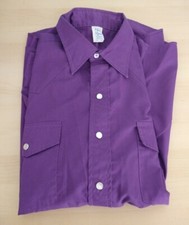 Vtg Country Western Shirt Purple Malco Modes San Francisco snaps Size 16 33 Larg