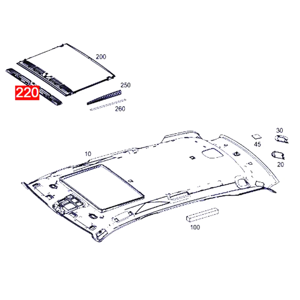 Persiana de ventilación para Mercedes-Benz W166 GLE 2016-2019 techo corredizo manija techo Foto 3 de 4